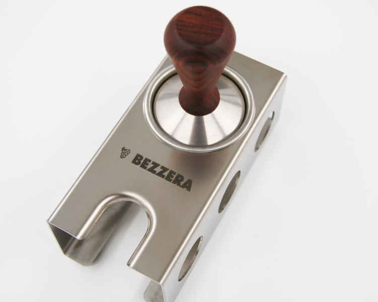 Bezzera tamper kit in edelhouten box